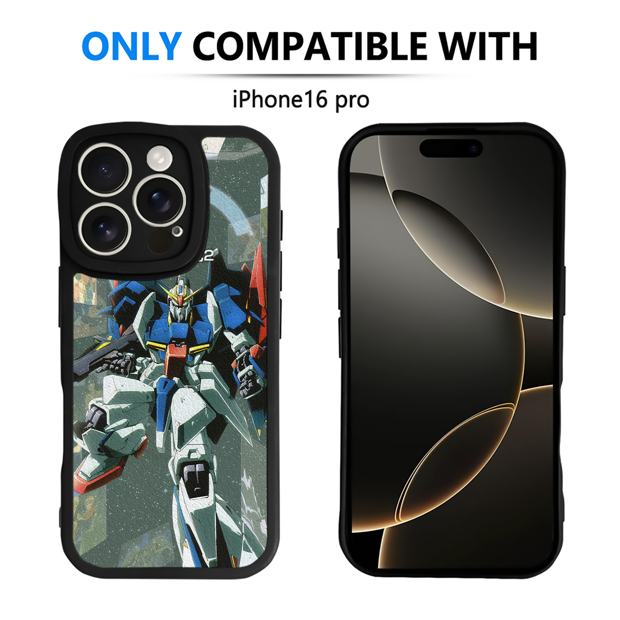（画像用） 機動戦士ガンダム Mobile Suit Gundam 【iPhone 16シリーズ対応】シリコンスマホケース（レザー調） 材質：シリコン